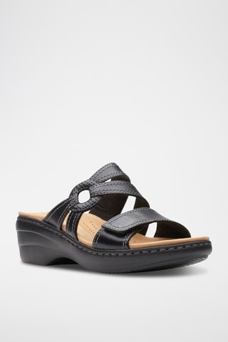 Sandalias de piel de tacón Merliah - Negro