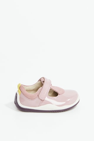 Salomés de piel con plataforma - Rosa