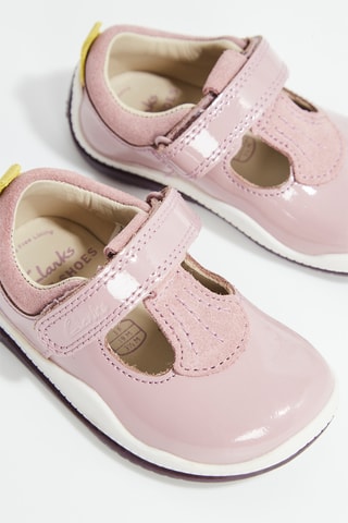 Salomés de piel con plataforma - Rosa