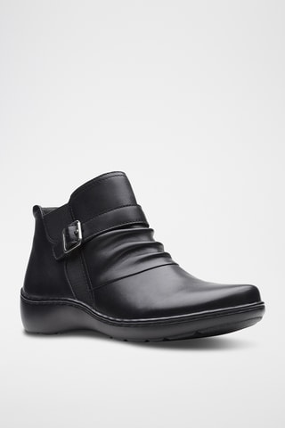 Botines de piel Cora - Negro