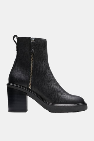 Botines de piel Cassiano Zip - Negro