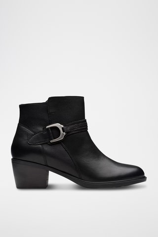 Botines de piel Neva - Negro