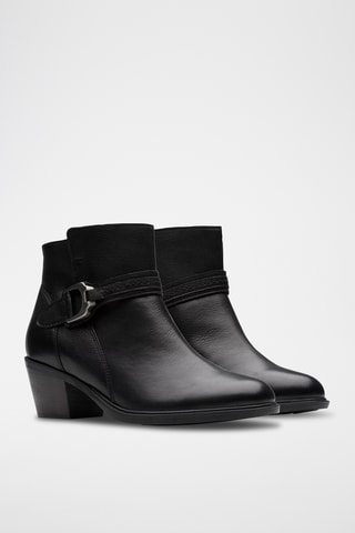 Botines de piel Neva - Negro