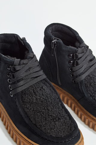 Botines de nobuk - Negro