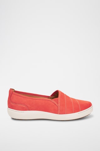 Slip-on de piel Nalle - Coral