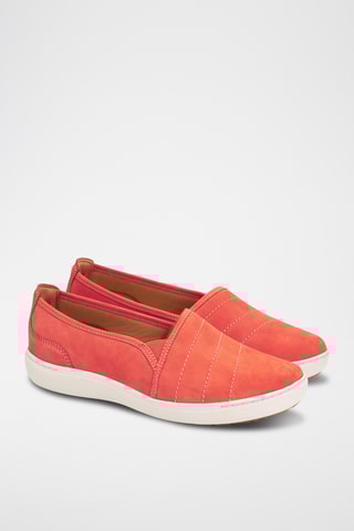 Slip-on de piel Nalle - Coral