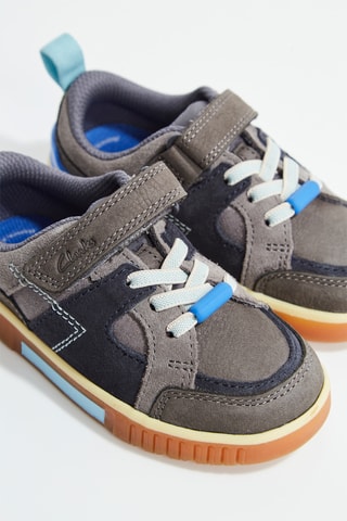 Zapatillas de piel - Gris oscuro