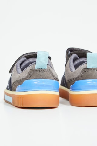 Zapatillas de piel - Gris oscuro