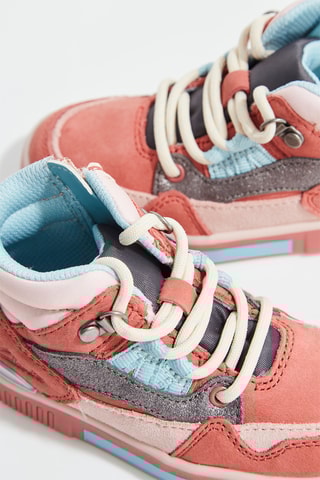 Zapatillas altas de piel - Rosa