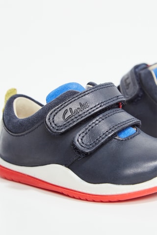 Zapatillas de piel con plataforma - Azul