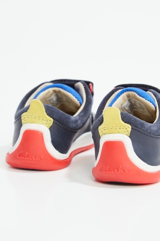 Zapatillas de piel con plataforma - Azul