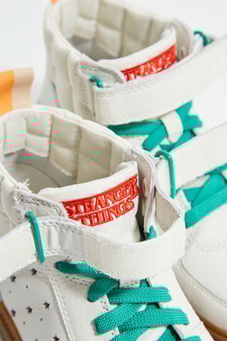 Zapatillas altas de piel Stranger Things - Crudo