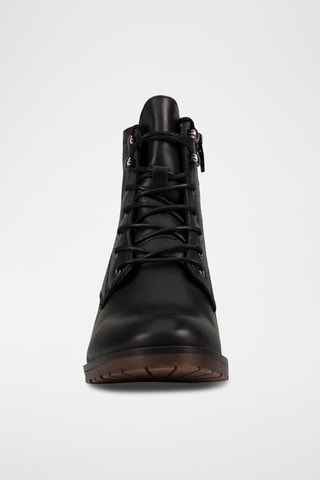 Botines de piel Mila - Negro