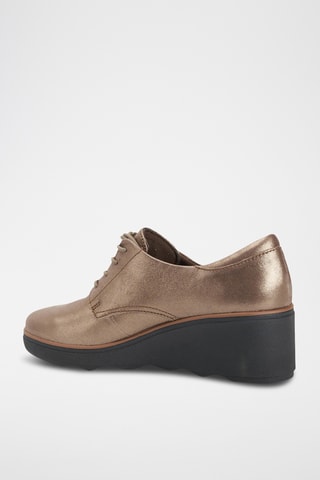 Derbies de piel de cuña Mazy Hyannis - Gris claro