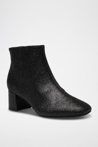 Botines de piel Sheer - Negro