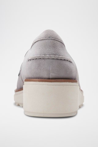 Mocasines de nobuk Sharon - Gris claro