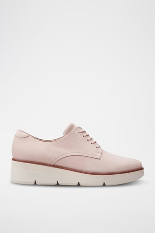 Derbies de nobuk Shaylin - Rosa empolvado