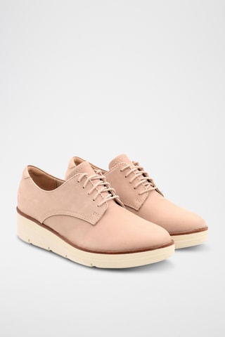 Derbies de nobuk Shaylin - Rosa empolvado