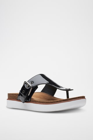 Sandalias de piel Elayne Step - Negro