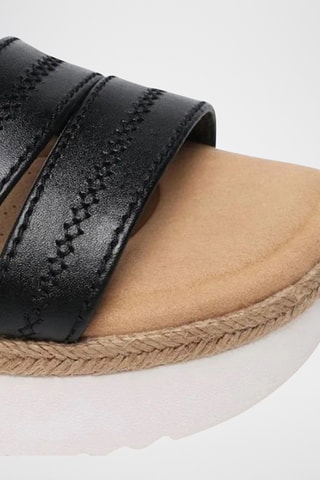 Sandalias de piel con plataforma Lana Glide - Negro