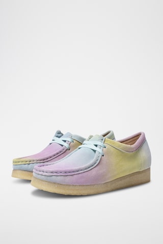Derbies Wallabee - Azul claro y amarillo