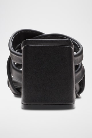 Sandalias de piel de tacón Sheer65 Step - Negro