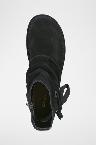 Botines de nobuk con plataforma Funny Oak - Negro