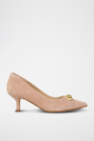 Zapatos de nobuk de tacón Violet55 - Beige