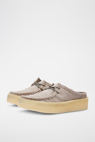 Sandalias de nobuk WallabeeCup Lo - Gris