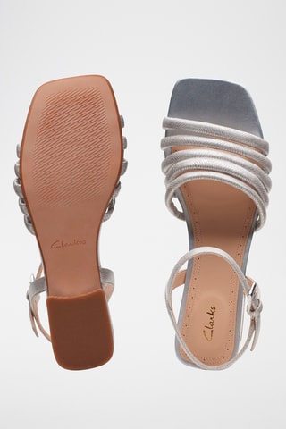 Sandalias de piel de tacón Seren25 - Plateado