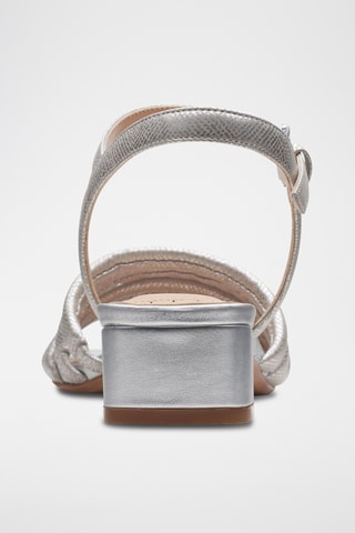 Sandalias de piel de tacón Seren25 - Plateado