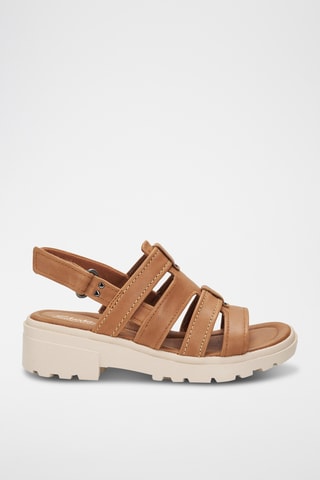 Romanas de piel de tacón Coast Shine - Camel