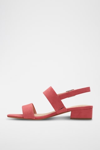 Sandalias de nobuk de tacón Seren25 Strap - Rosa