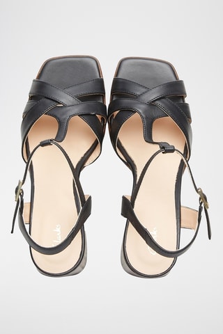 Sandalias de piel de tacón Nisby - Negro