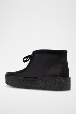 Botas de piel bovina con plataforma Wallabee - Negro