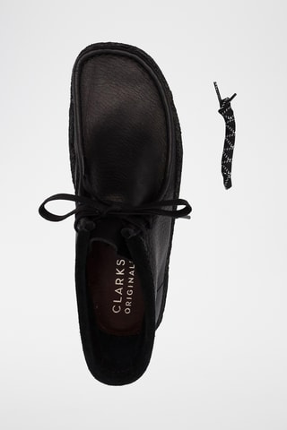 Botas de piel bovina con plataforma Wallabee - Negro