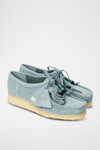 Botas de nobuk Wallabee - Celeste
