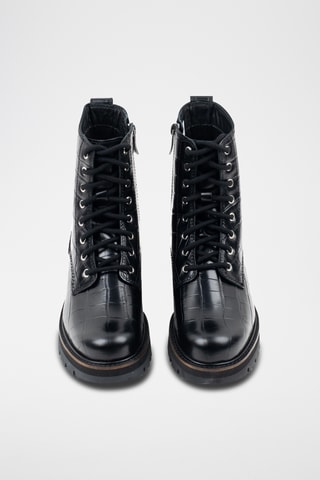 Botines de piel Orianna - Negro