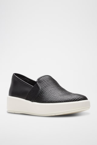 Slip-on de piel con plataforma Layton - Negro