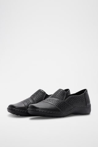 Mocasines de piel Cora - Negro