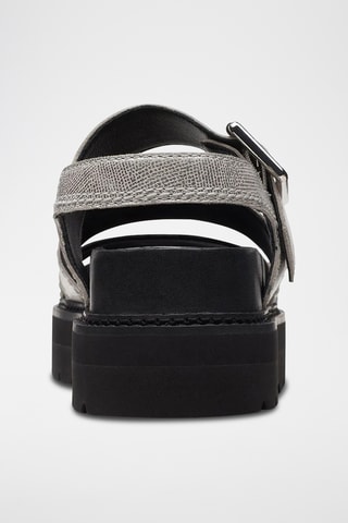 Sandalias de piel con plataforma Orianna - Plateado