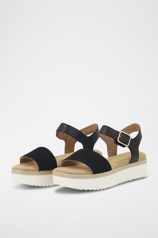 Sandalias de nobuk con plataforma Lana Shore - Negro