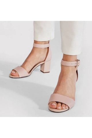 Sandalias de piel de tacón Deva - Rosa claro