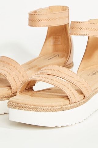 Sandalias de piel con plataforma Lana Glide - Rosa claro