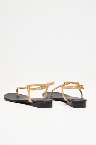 Sandales en cuir - Doré