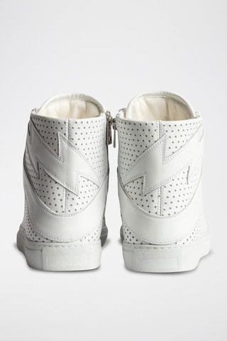Baskets montantes en cuir - Blanc