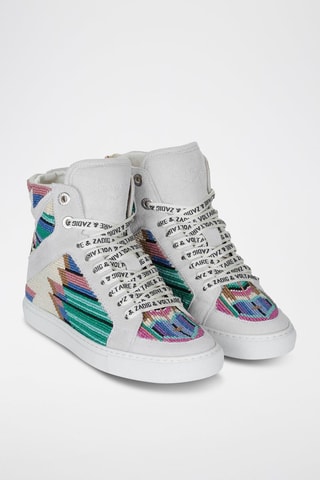 Baskets montantes en nubuck - Blanc