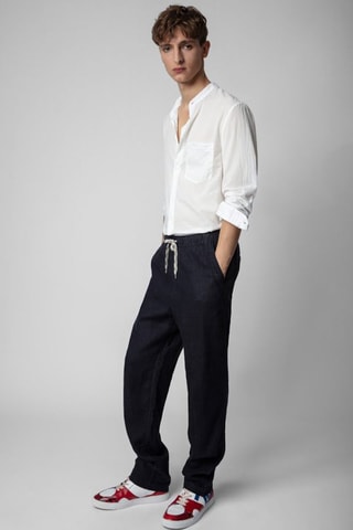 Pantalon en lin - Noir