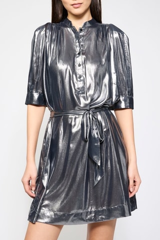 Robe patineuse en laine - Argenté