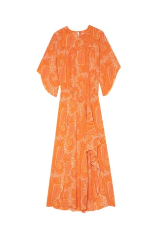 Robe midi en soie - Corail